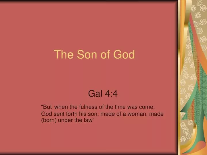 the son of god