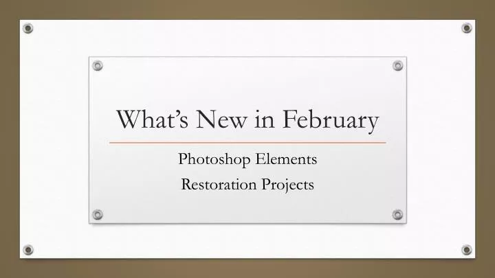 what s new in february