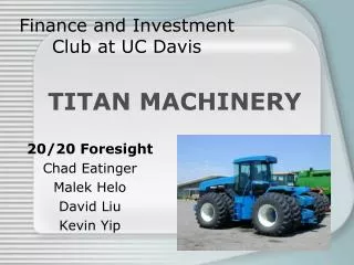 Finance and Investment Club at UC Davis