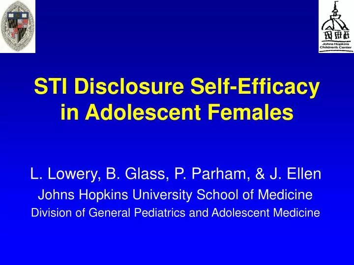 sti disclosure self efficacy in adolescent females