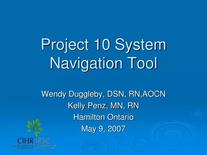 project 10 system navigation tool