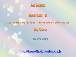 le luxe section 2