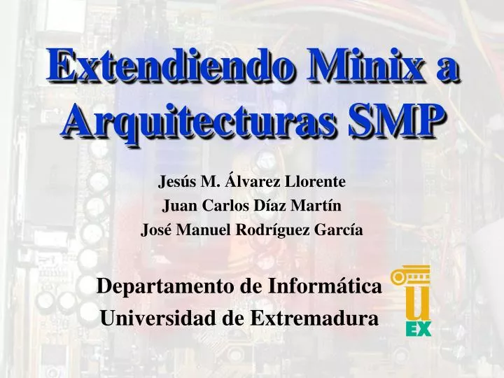 extendiendo minix a arquitecturas smp