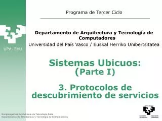 sistemas ubicuos parte i 3 protocolos de descubrimiento de servicios