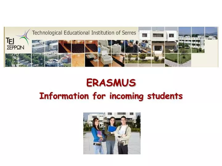 erasmus information for incoming students