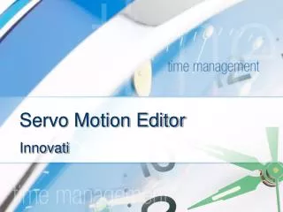 servo motion editor