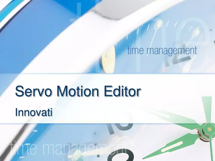 servo motion editor