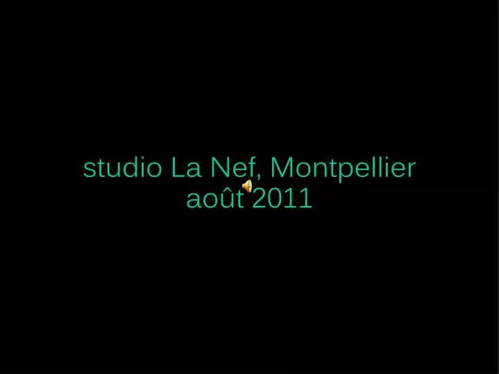 studio la nef montpellier ao t 2011