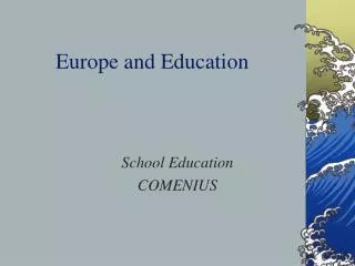 Europe and Education