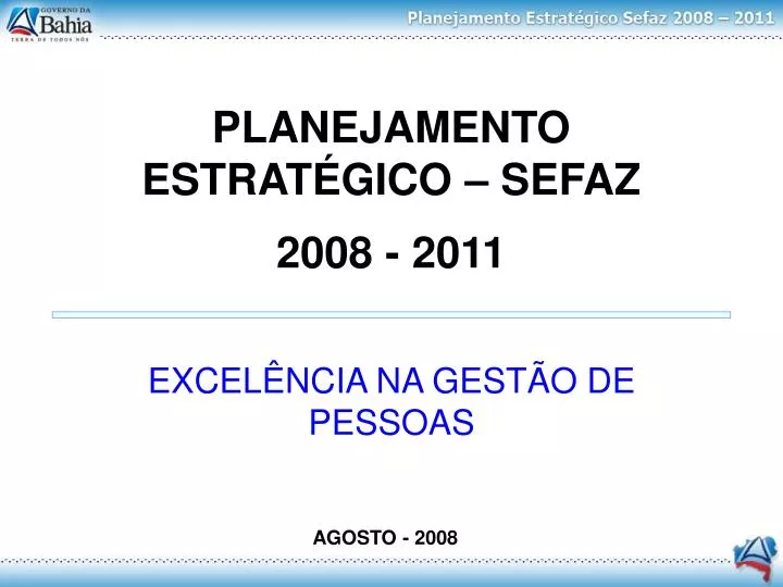 planejamento estrat gico sefaz 2008 2011