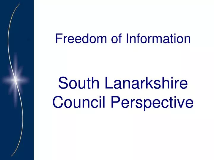 freedom of information south lanarkshire council perspective