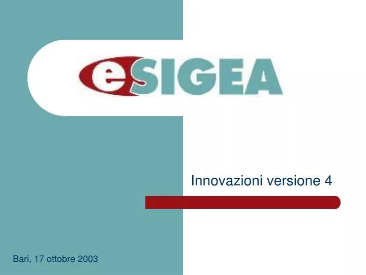 innovazioni versione 4