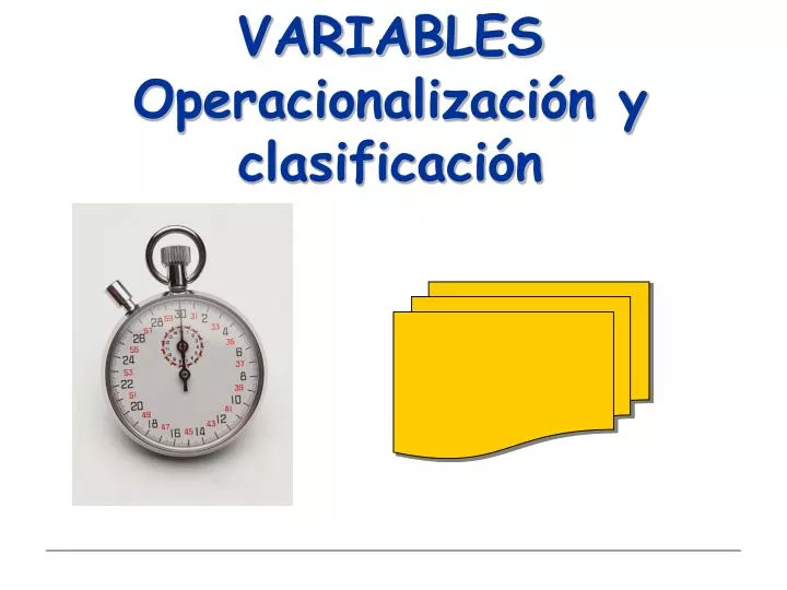 variables operacionalizaci n y clasificaci n