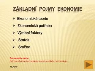 z kladn pojmy ekonomie