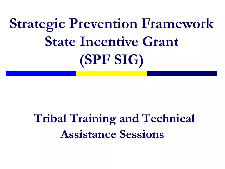 tribal training and technical assistance sessions