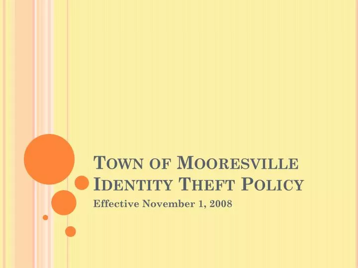 town of mooresville identity theft policy