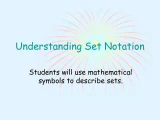 Understanding Set Notation