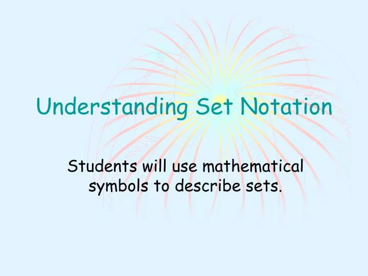 understanding set notation