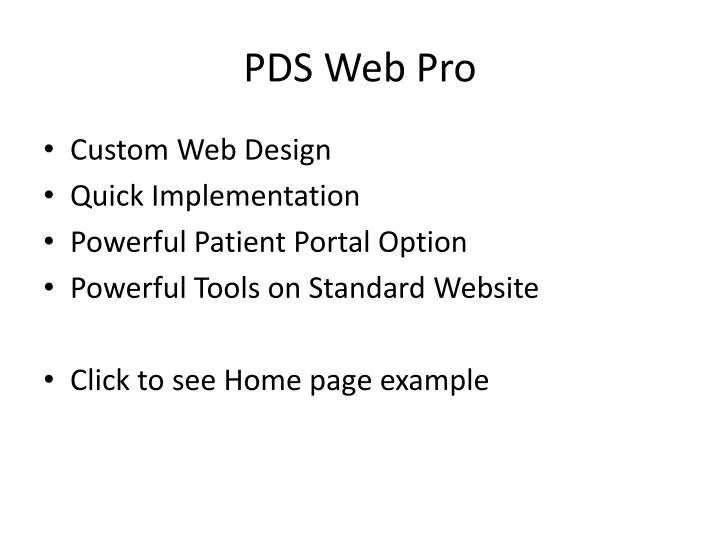 pds web pro