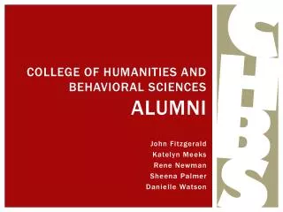 College of humanities and behavioral sciences alumni