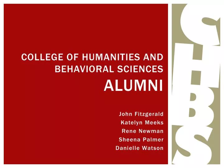 college of humanities and behavioral sciences alumni