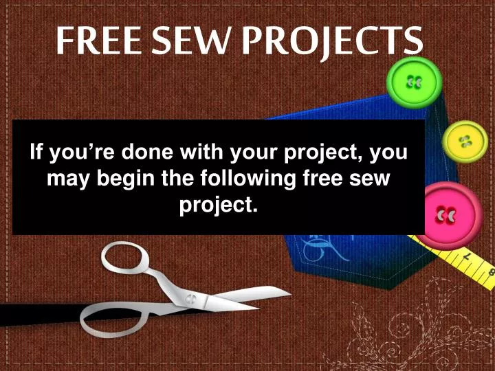 free sew projects