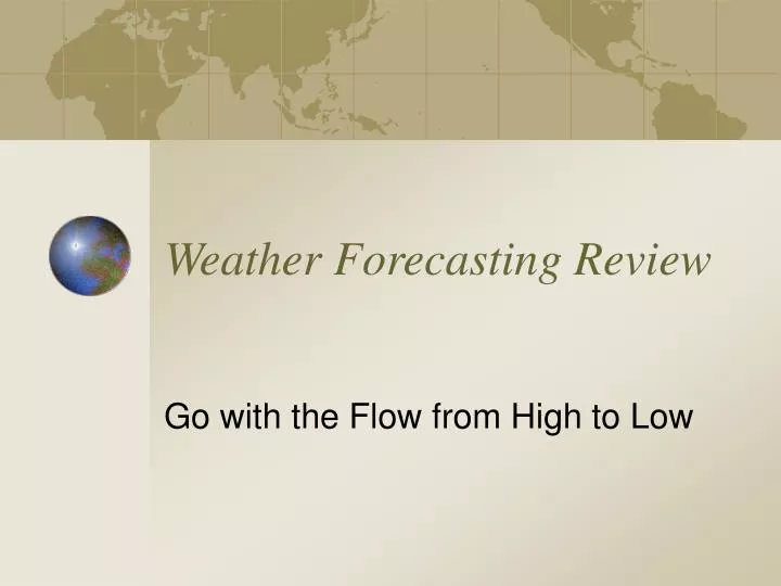 weather forecasting review