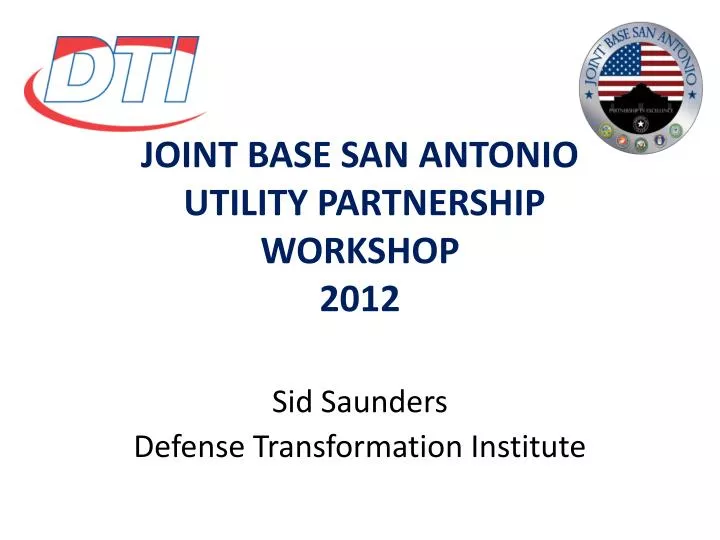 joint base san antonio utility partnership workshop 2012