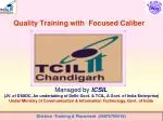 Quality Training with Focused Caliber - slide 1