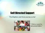 Self Directed Support - slide 1