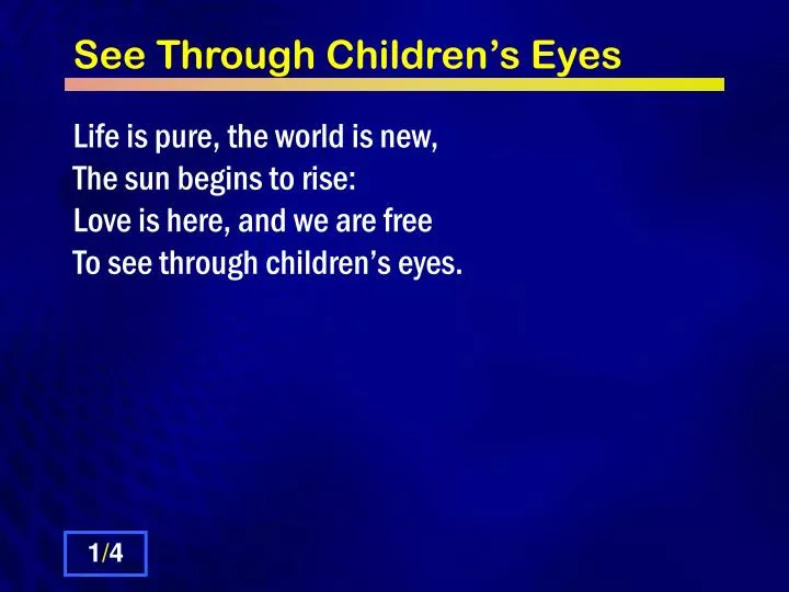 see through children s eyes