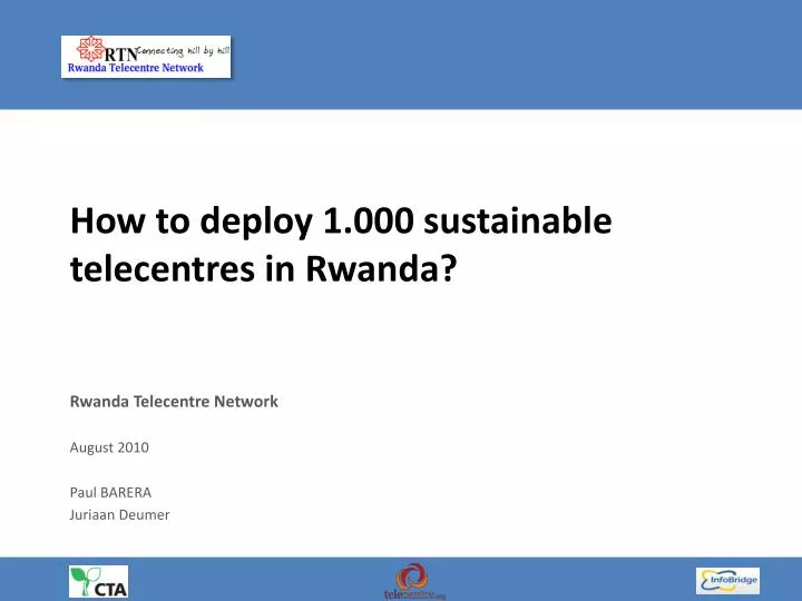 how to deploy 1 000 sustainable telecentres in rwanda