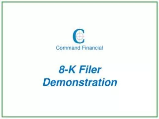 8-K Filer Demonstration