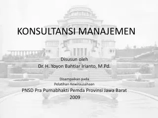 konsultansi manajemen