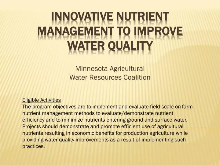 minnesota agricultural water resources coalition