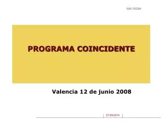 programa coincidente