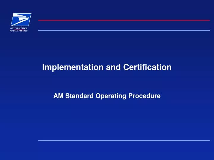 implementation and certification