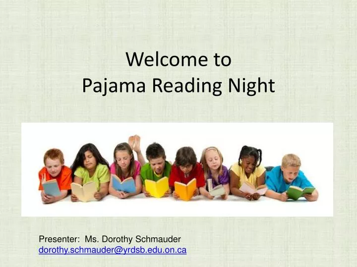 welcome to pajama reading night