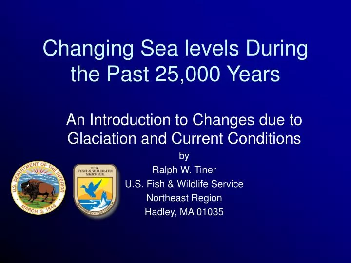 changing sea levels during the past 25 000 years