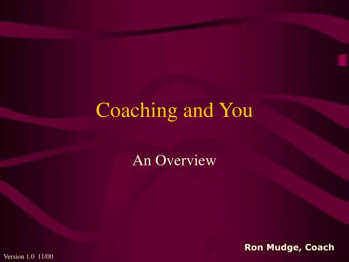 coaching and you