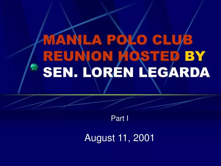 manila polo club reunion hosted by sen loren legarda
