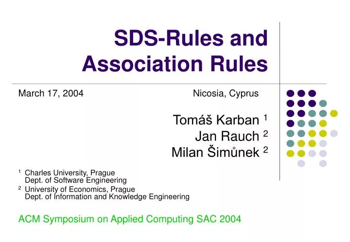 sds rules and association rules