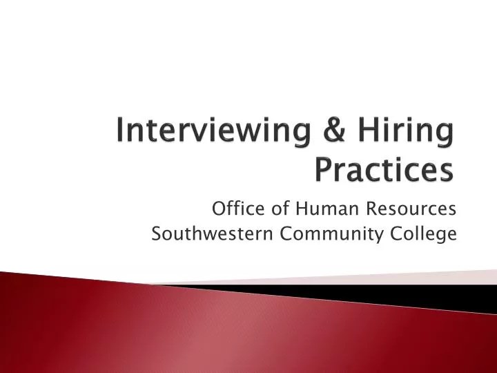 interviewing hiring practices