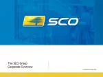 The SCO Group Corporate Overview - slide 1