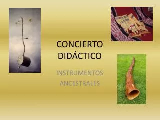 concierto did ctico