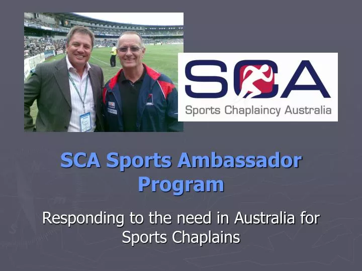 sca sports ambassador program