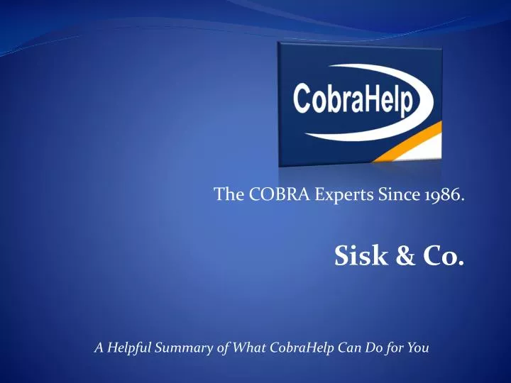 the cobra experts s ince 1986 sisk co