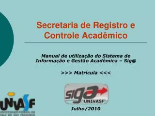 secretaria de registro e controle acad mico