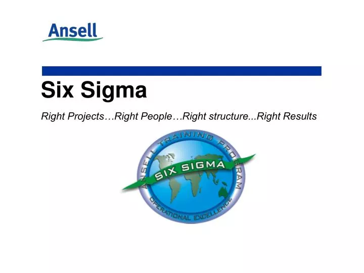 six sigma right projects right people right structure right results