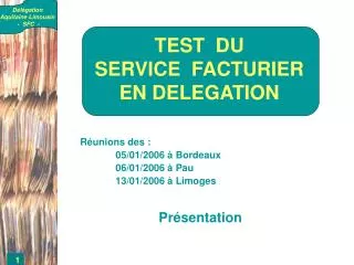 test du service facturier en delegation